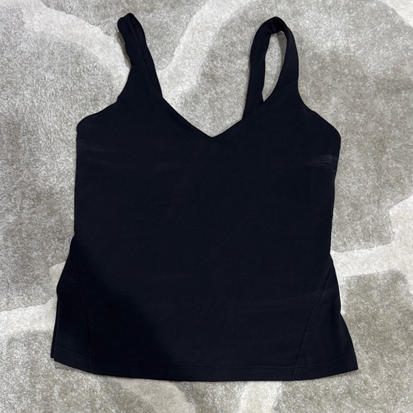 Lululemon Athletica Black Align Waist Length Tank Top - Picture 1 of 4